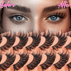 Veleasha Lashes segmented design lets you trim to fit