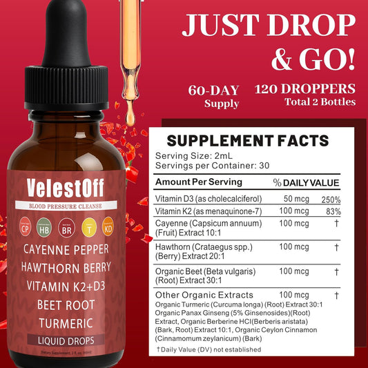 Dropper dispensing Velestoff Cayenne Pepper Drops