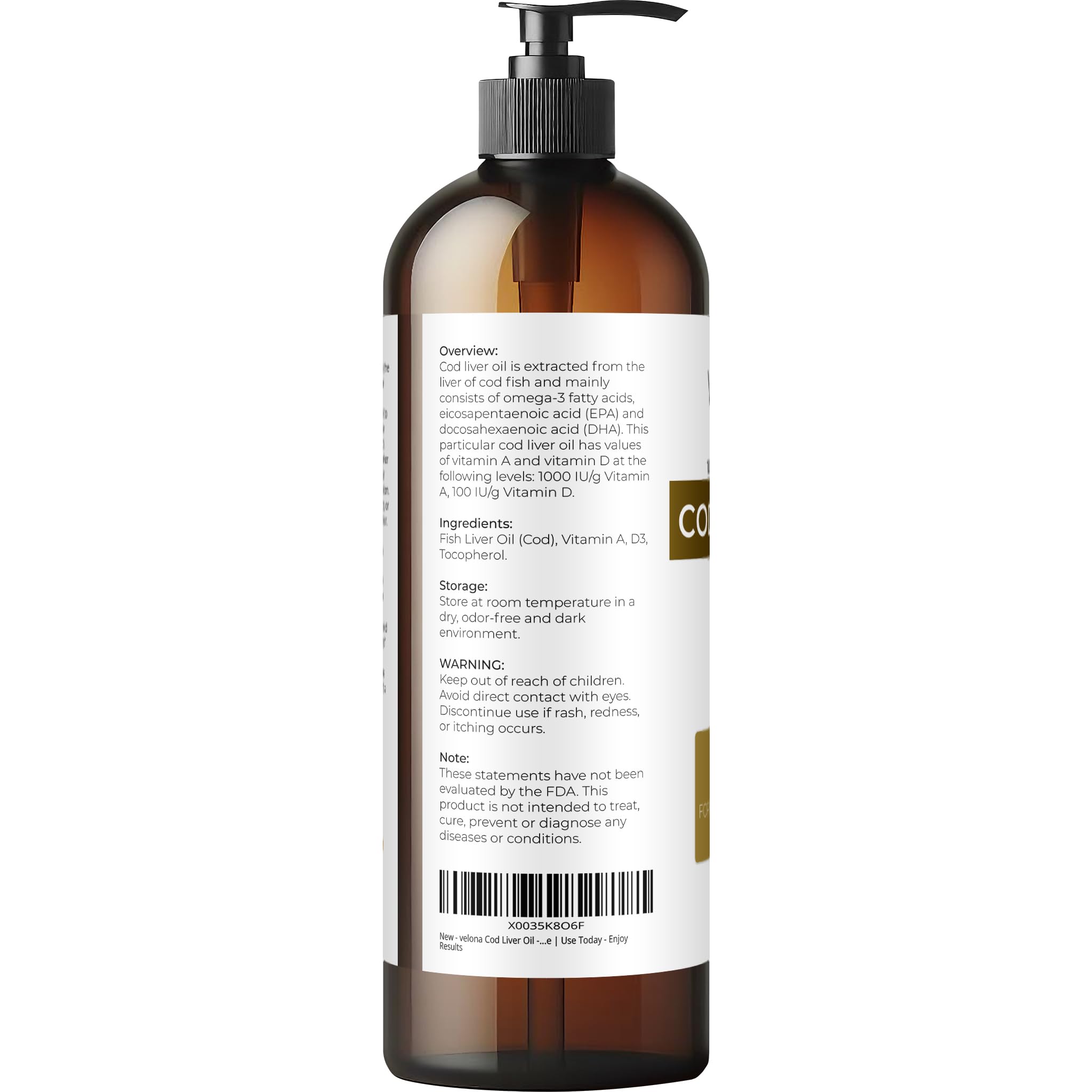 Arctic Norwegian sustainably sourced cod liver oil