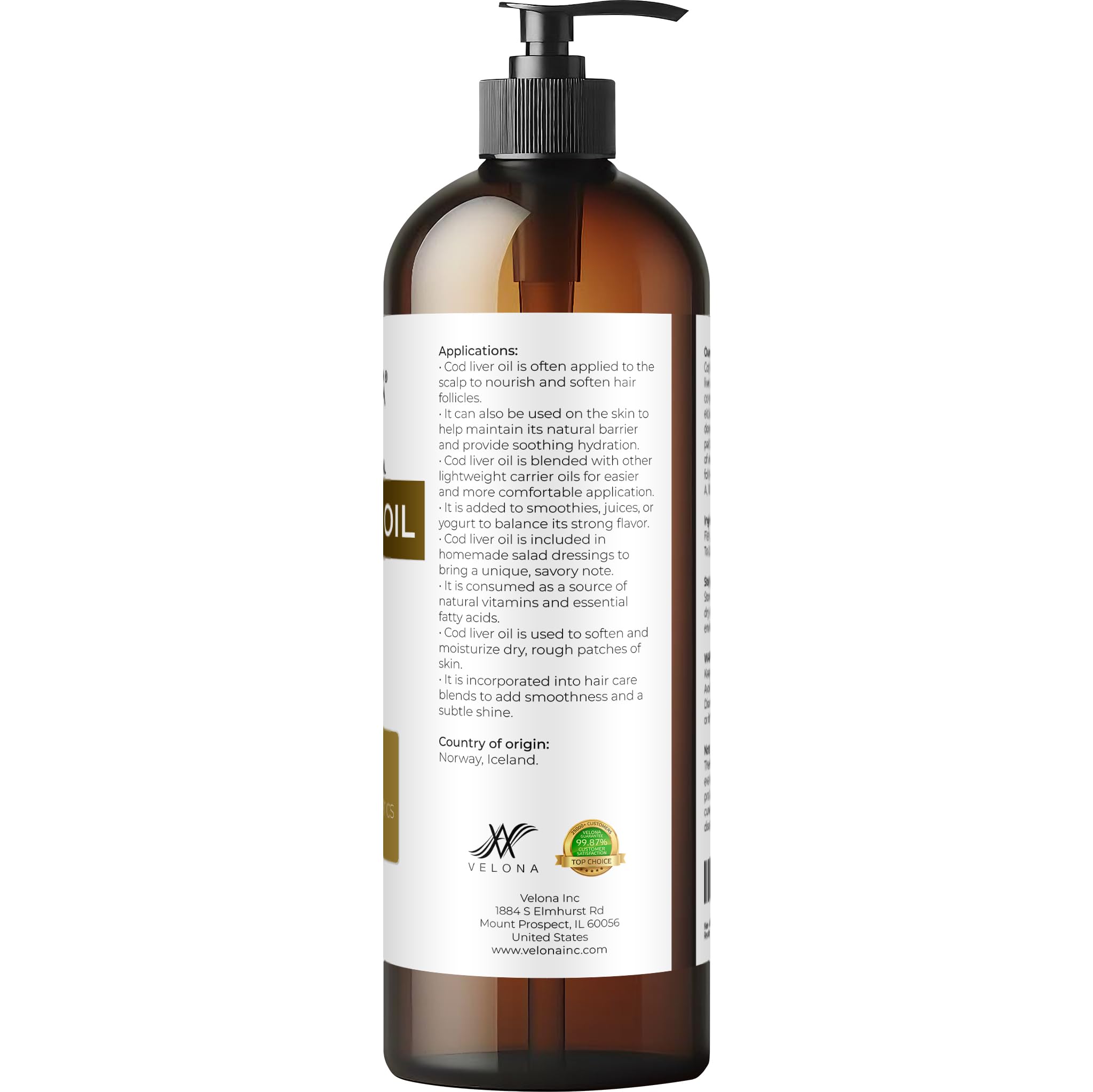 Hair care using cod liver oil for silky, manageable hair