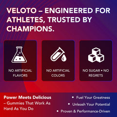 Zero added sugar VELOTO Creatine Gummies
