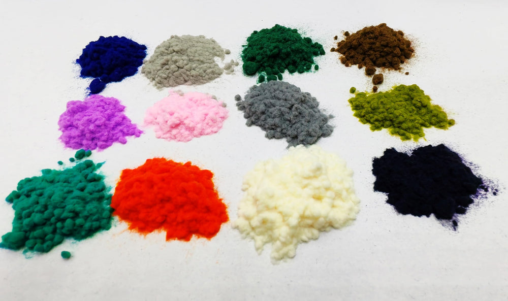 Close-up of fine nylon fibers creating a velvet finish on surfaces.