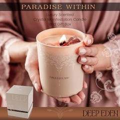 Close-up of Velvet Rose & Patchouli fragrance aroma.