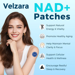 Packaging display of Velzara NAD+ Patches