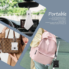 Portable cleaning kit with cloths and pouch for on-the-go