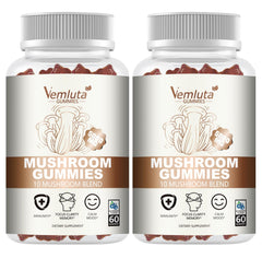 Vemluta 2-pack 5000mg mushroom gummies hero image