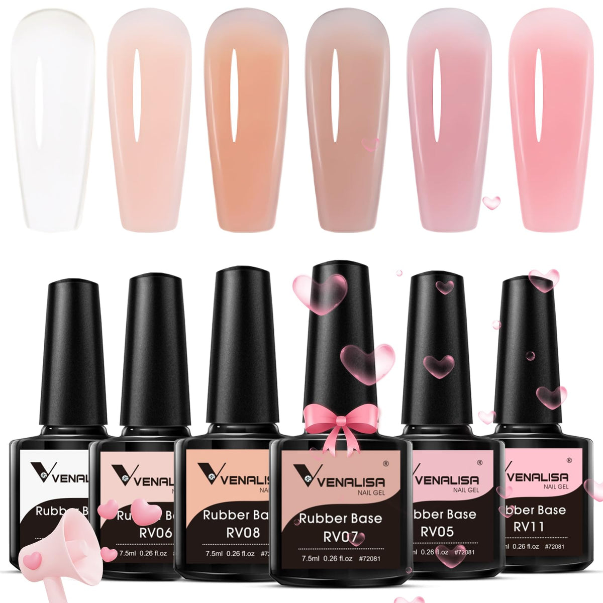 Venalisa 3-in-1 rubber base gel bottle offers a smooth base layer for nails