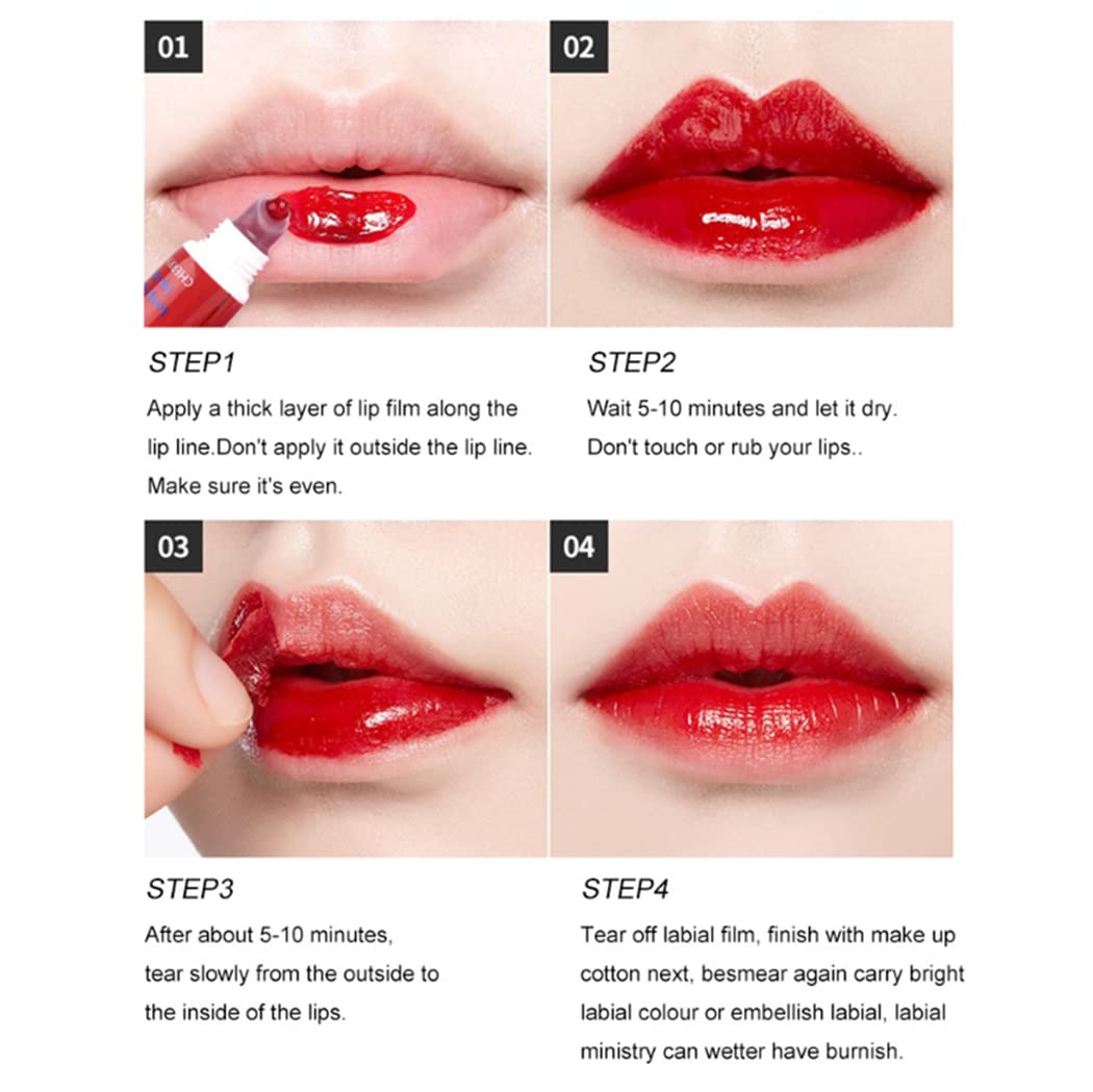 VeniCare Lip Stain Sexy Red on lips for bold, confident color