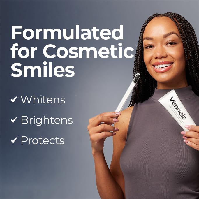 Whitening effect on teeth with veneers