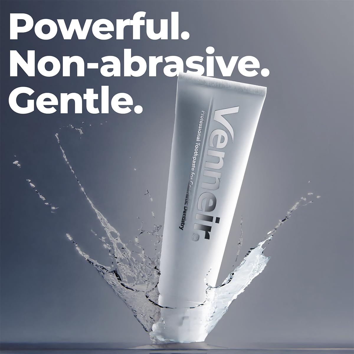 Toothpaste texture illustrating non-abrasive formula