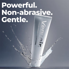 Toothpaste texture illustrating non-abrasive formula
