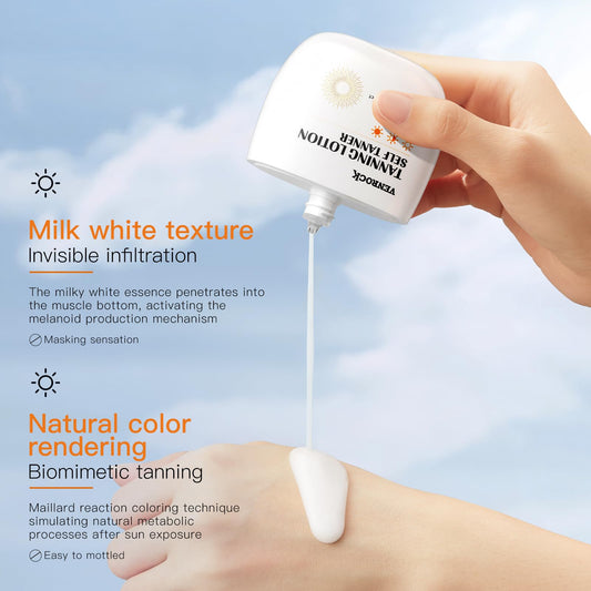 Venrock Self Tanner lotion bottle back view showing usage notes