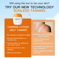 Venrock Self Tanner lotion spread on arm showing even coverage