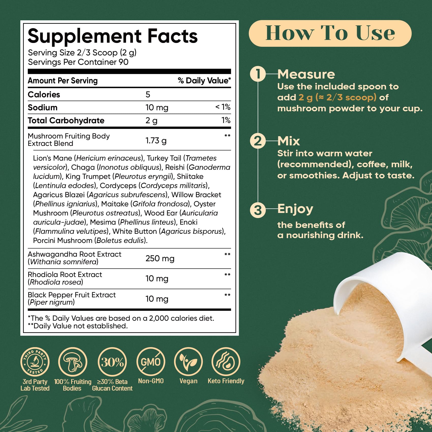 Vegan and non-GMO icons on product label