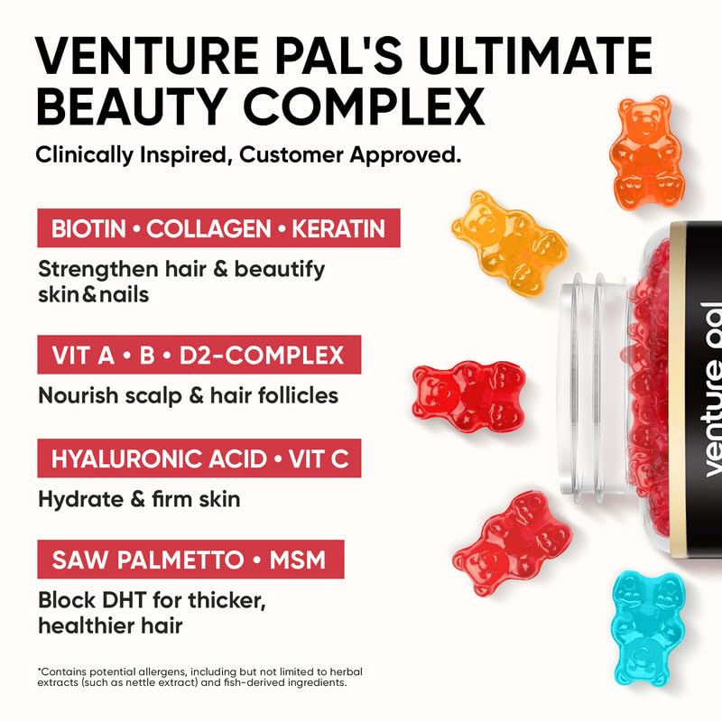 Hair growth concept with gummies representing hair health