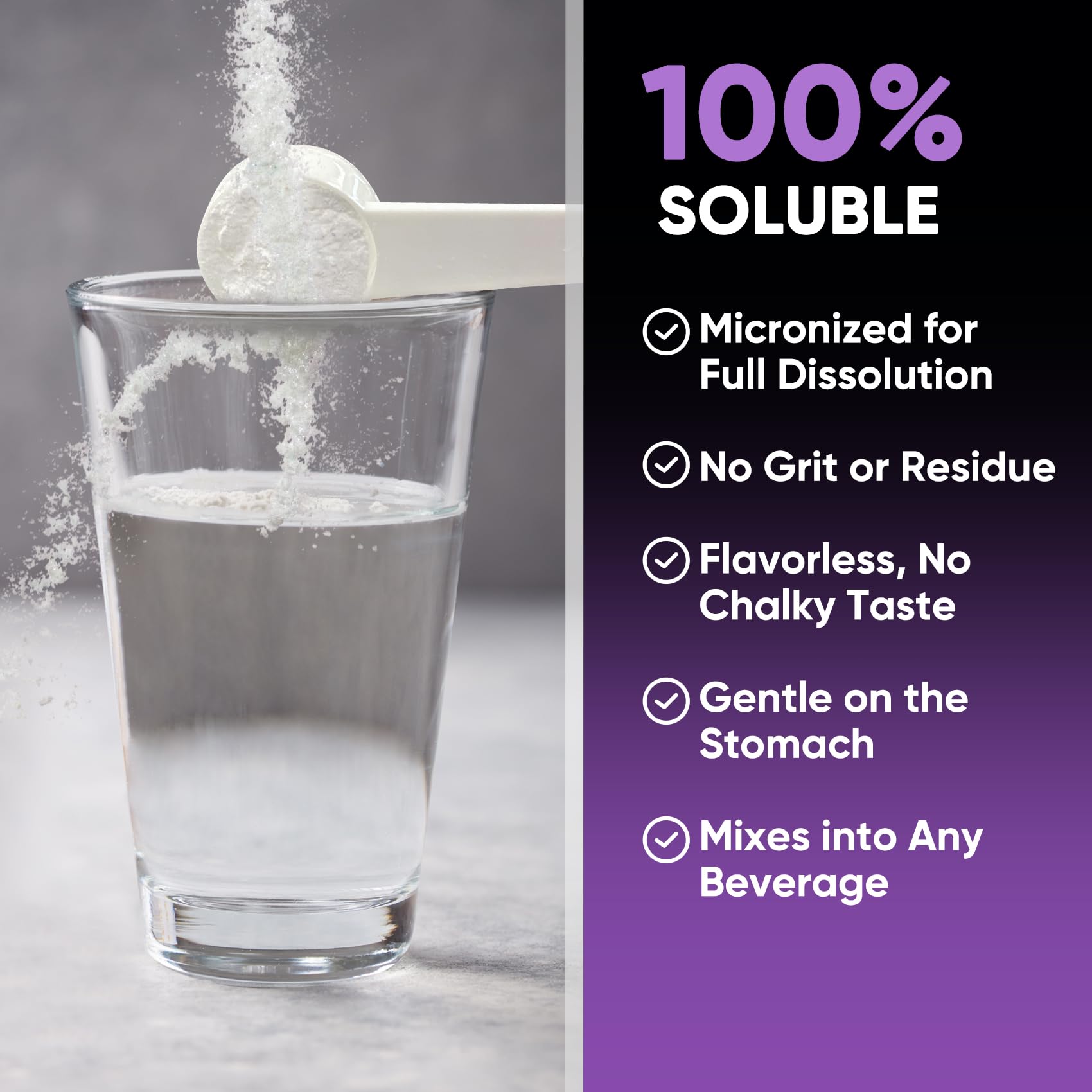 Independent lab testing certification for creatine purity