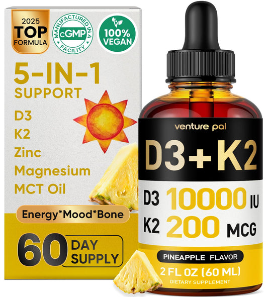 Venture Pal Vitamin D3 K2 bottle label