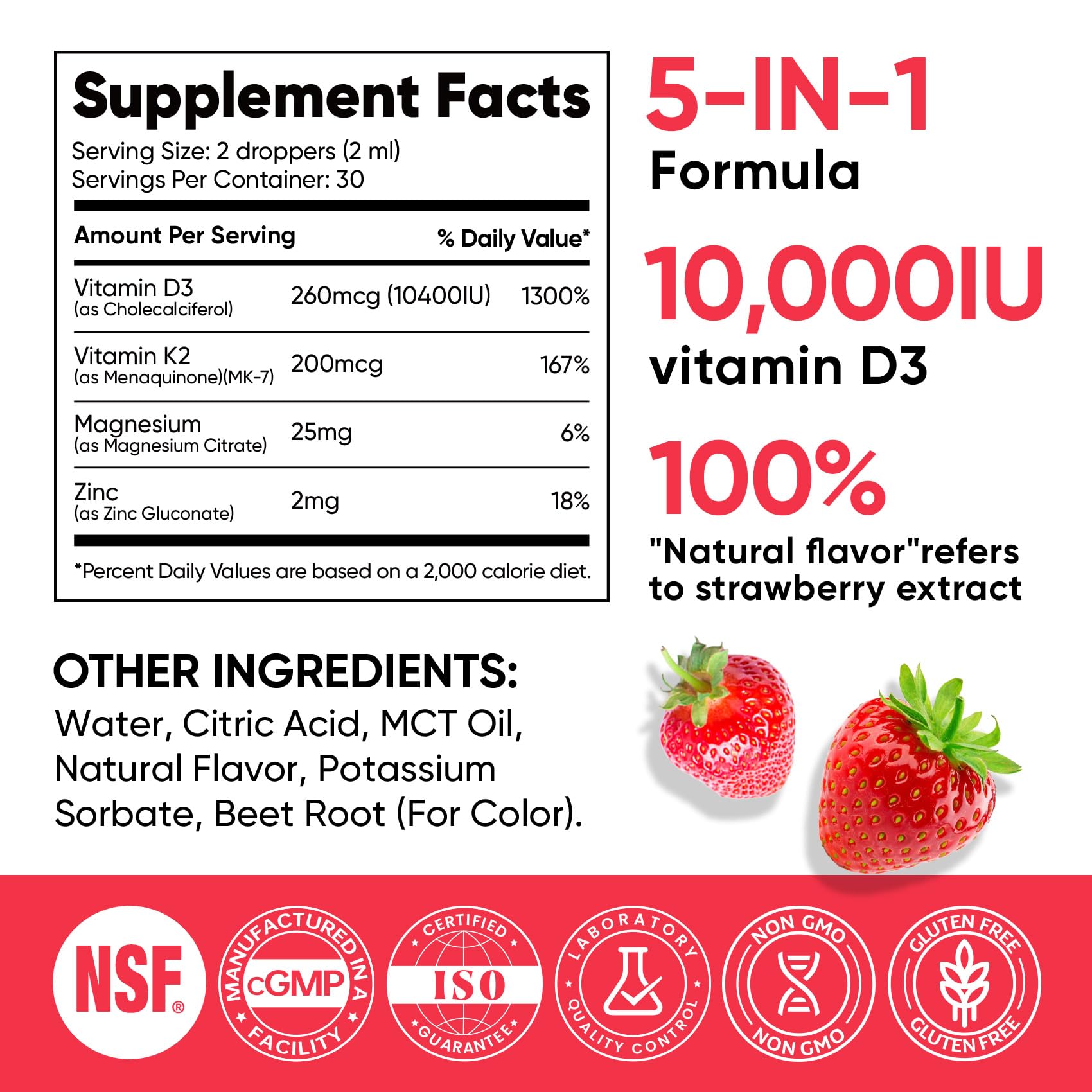 Coconut-derived MCT oil component on label