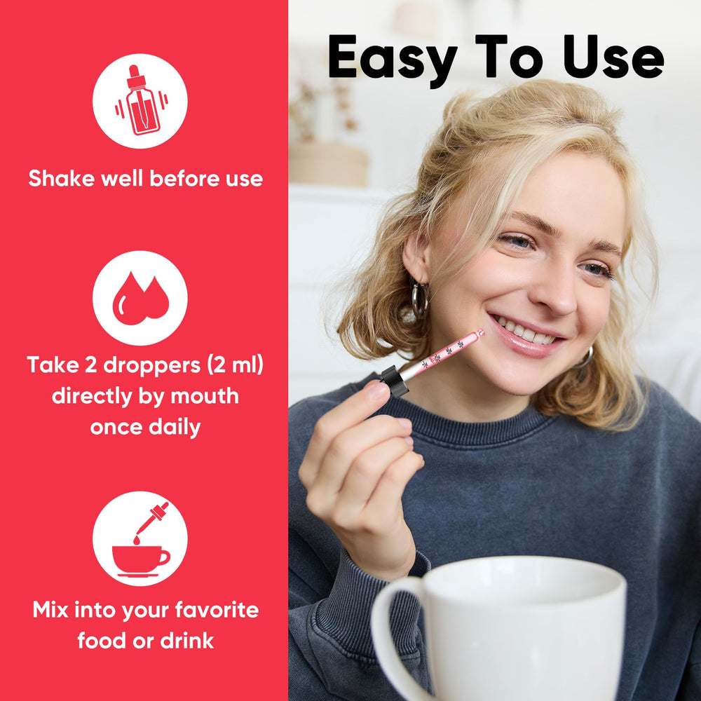 Lifestyle shot: adding vitamin D liquid to coffee or smoothie