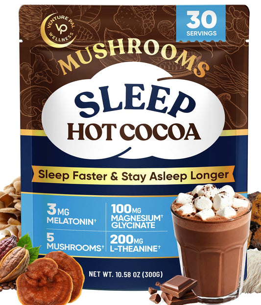 Venture Pal Mushroom Cocoa powder jar with label