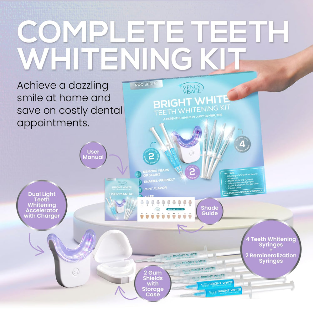 Close-up of LED whitening device and trays