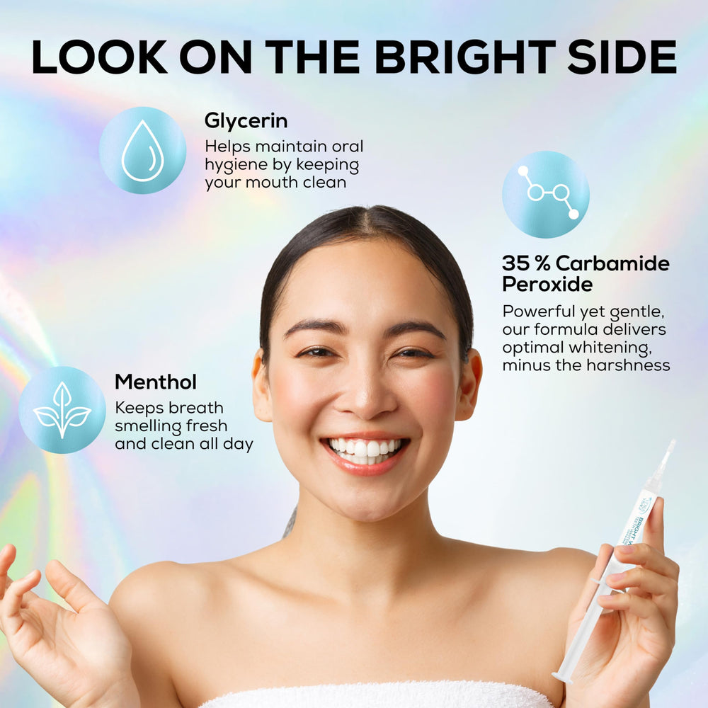Whitening gel syringe showing precise dosage line