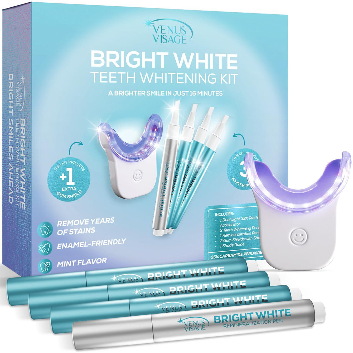 Hero image of Venus Visage Teeth Whitening Kit with LED light device