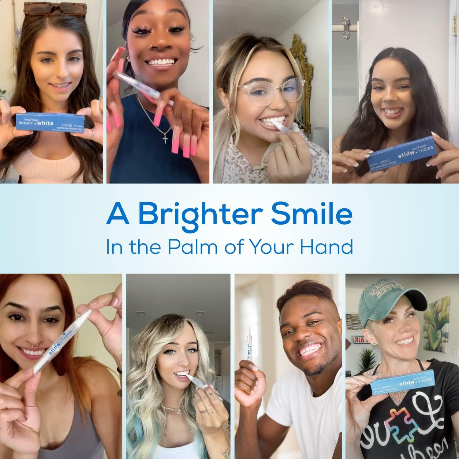 Compact, travel-friendly Venus Visage teeth whitening pen for on-the-go use