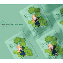 Veraclara mask ingredients visual highlighting gentle care.