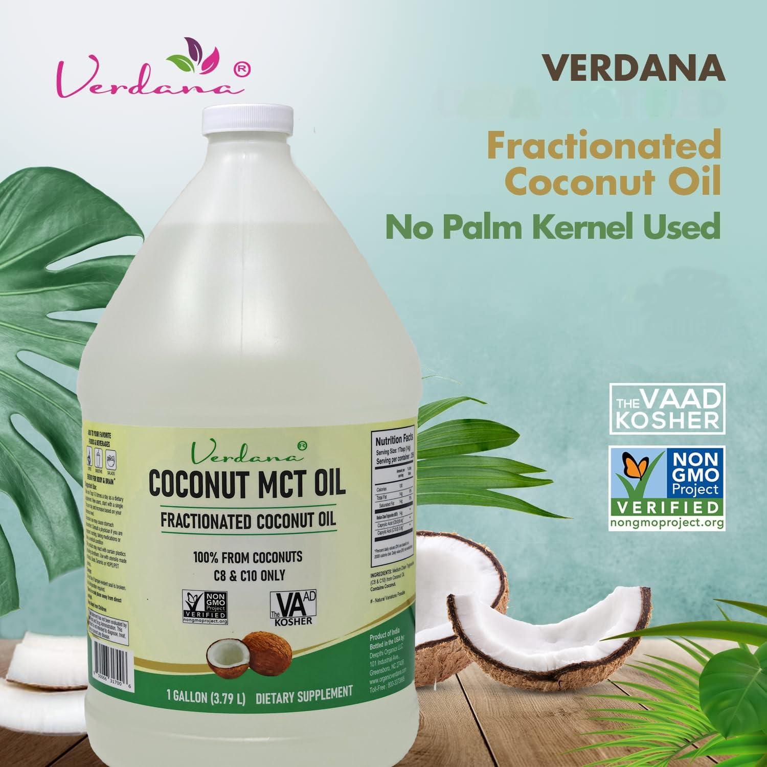 Pouring Verdana Coconut MCT Oil into keto coffee