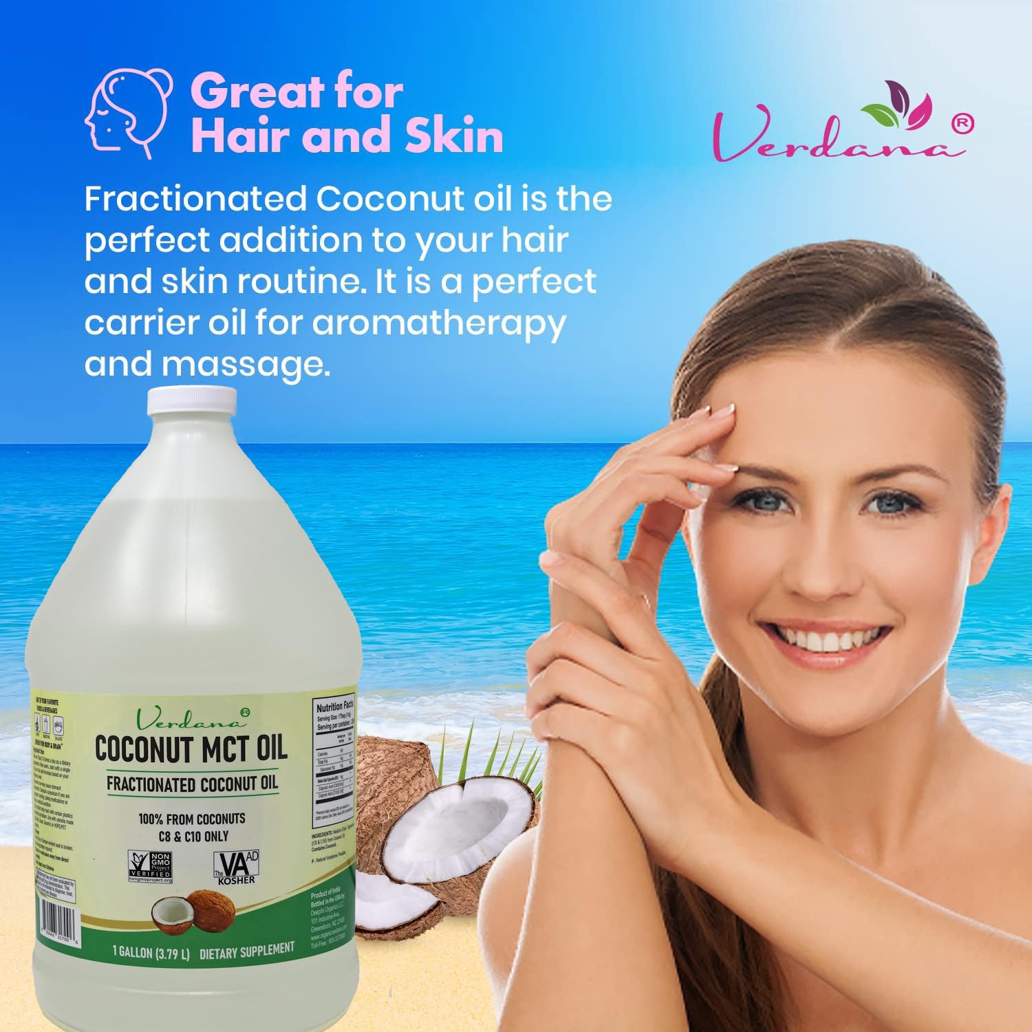 USA bottled Verdana Coconut MCT Oil 1 Gallon production facility