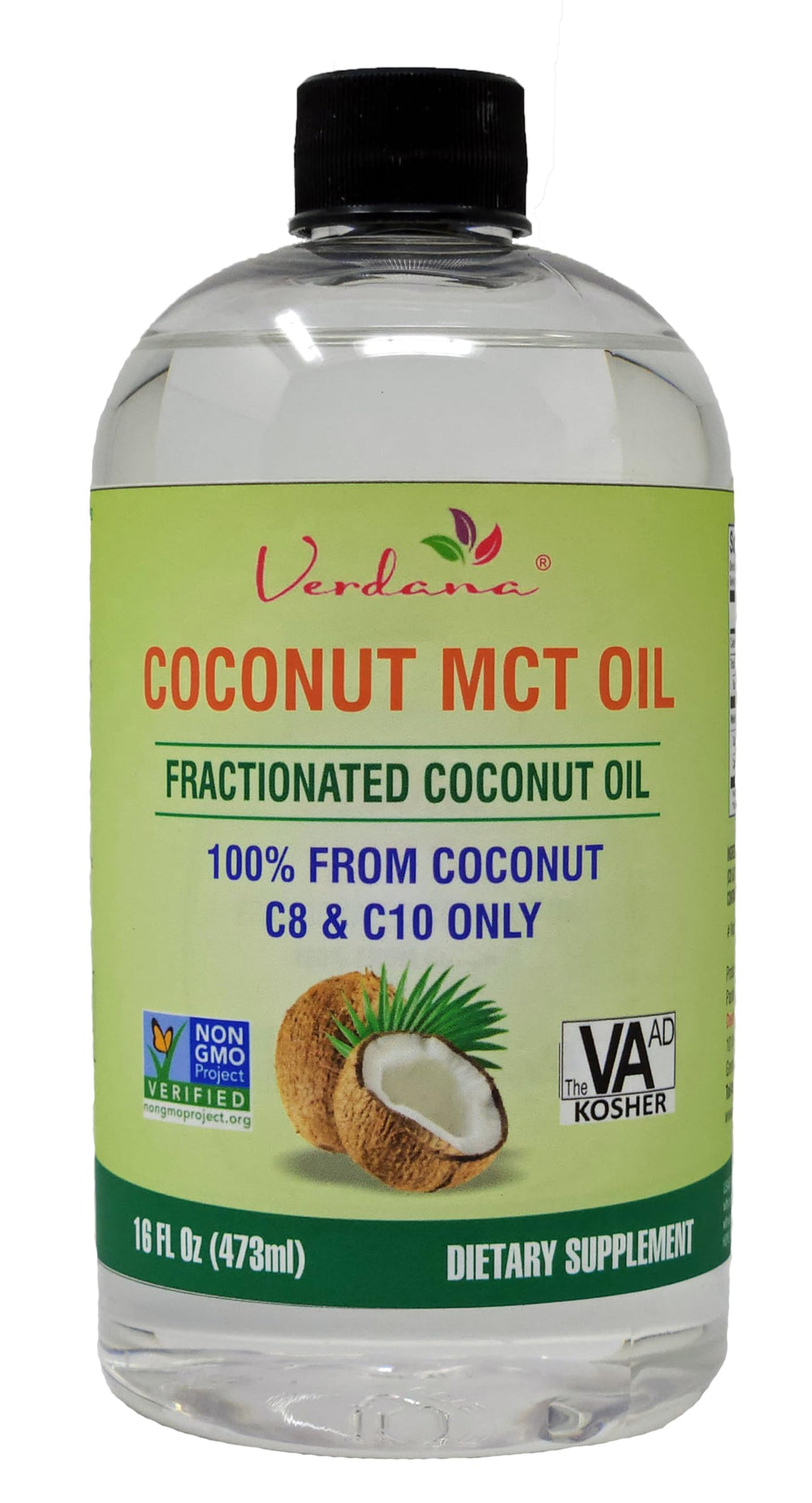 Verdana MCT Oil 16 oz bottle for keto coffee and energy