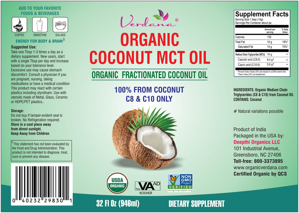 Verdana MCT oil used for oil pulling mouthwash routines