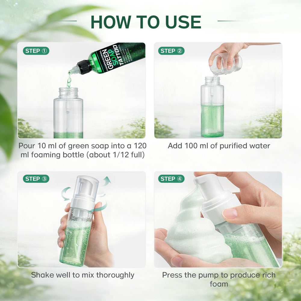 Vereclue Green Soap studio kit supports clean, efficient tattoo work.