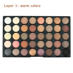 Veronni 120 Colors mini palette swatch sheet close-up showing high pigmentation and blendability