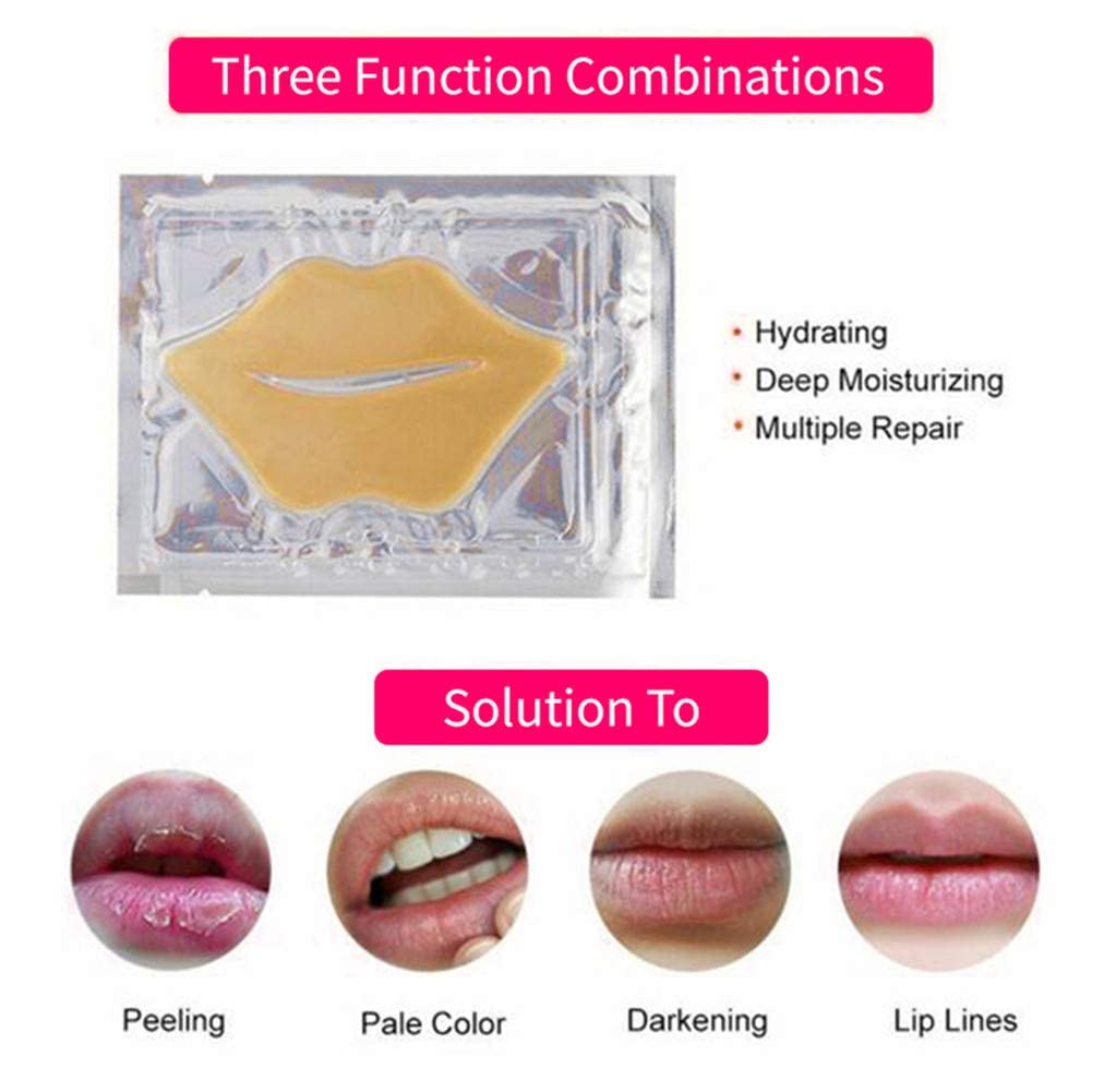 VERONNI 24K lip mask being applied for soothing hydration.
