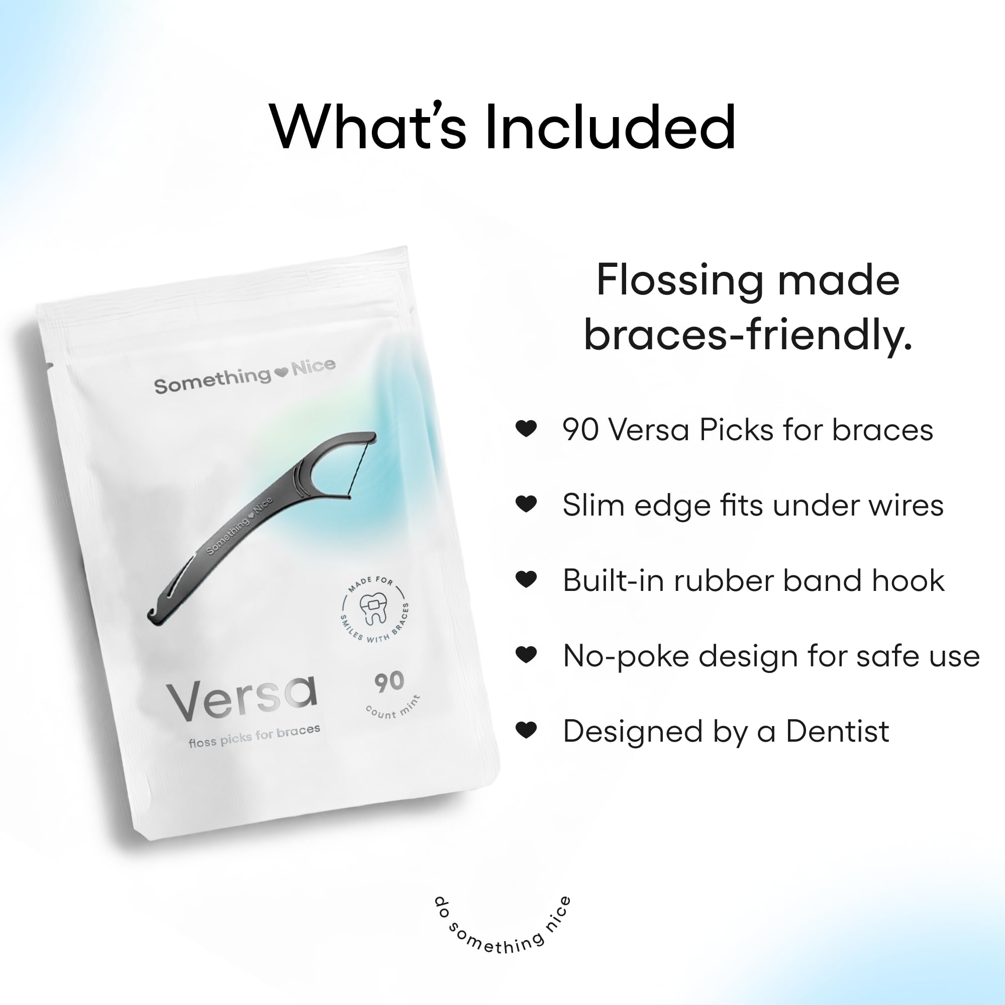 Xylitol-infused braces floss picks for protection