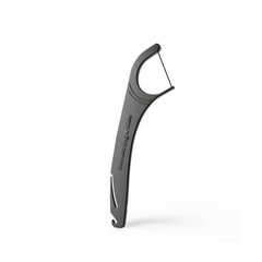 Built-in tongue scraper on a braces floss pick