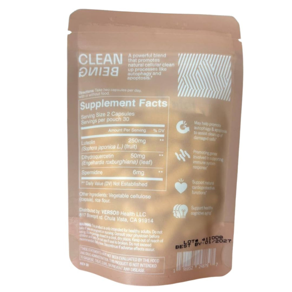 Bottle back label with supplement details