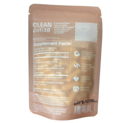 Bottle back label with supplement details