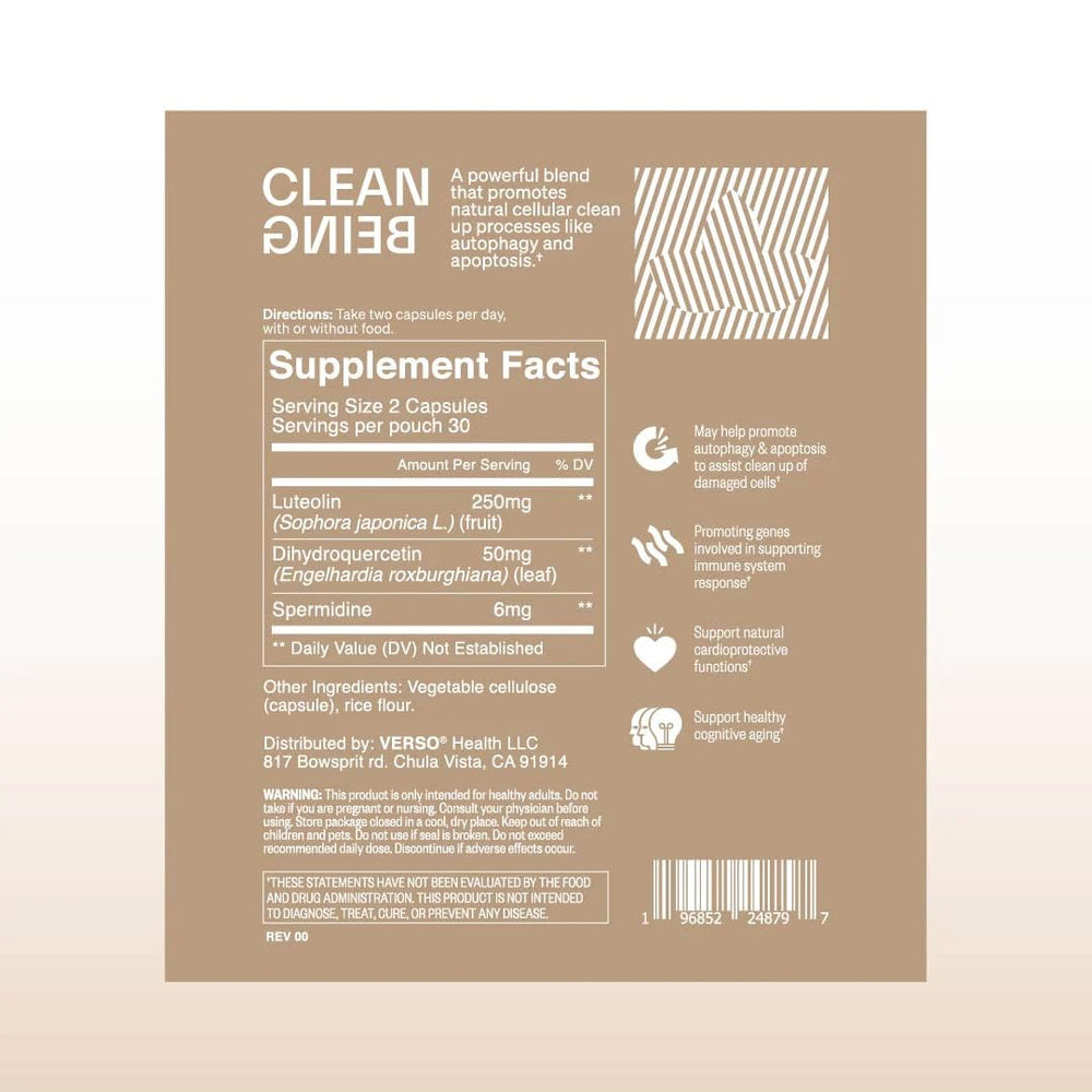 Close-up of luteolin and dihydroquercetin ingredients on the label