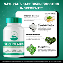 Person taking Vertigenics brain supplement for focus