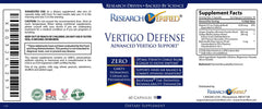 GMO-free and cruelty-free Vertigo Defense packaging