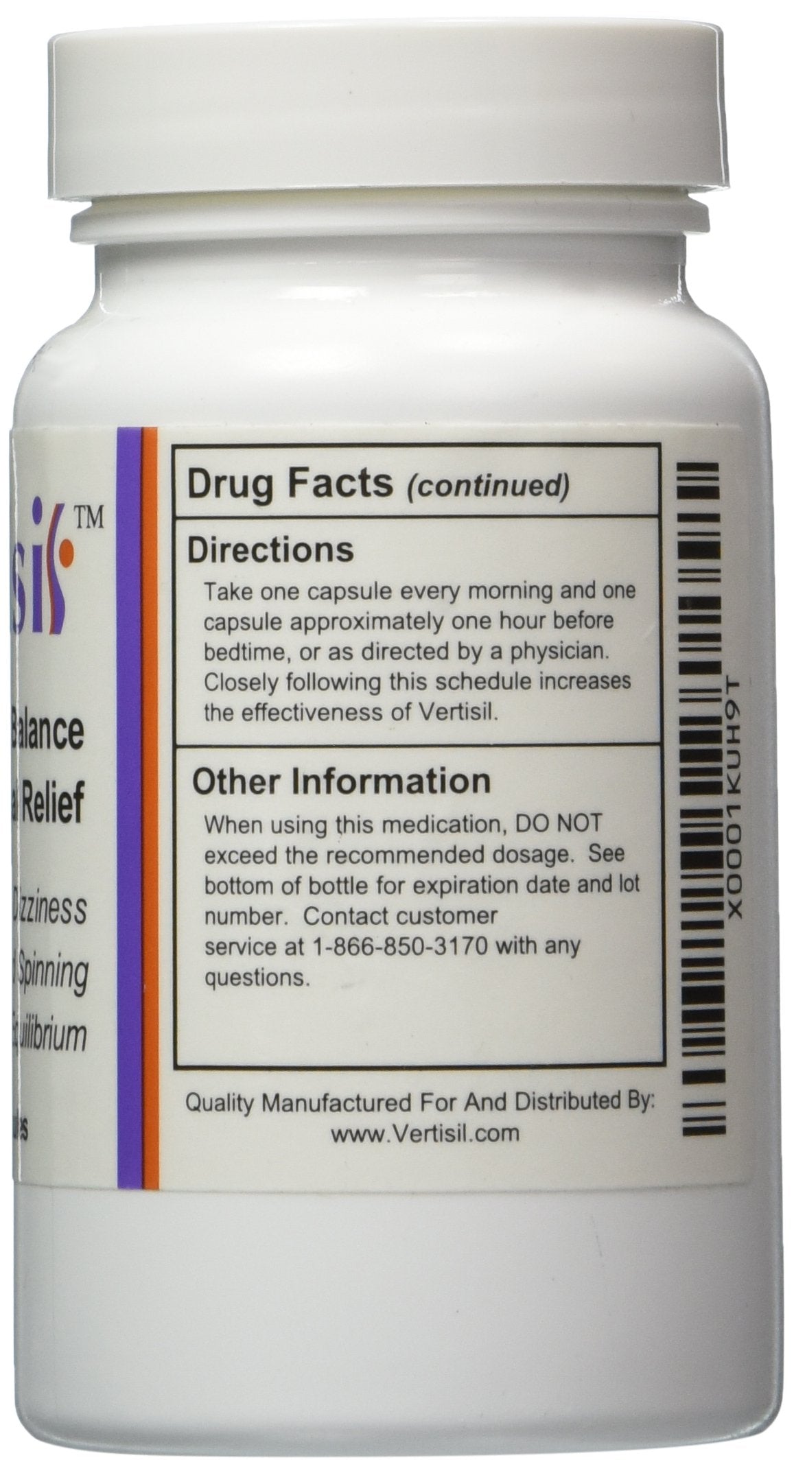 Vertisil capsules close-up highlighting natural ingredients for dizziness relief on the go