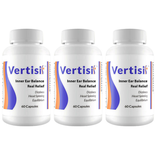 Vertisil bottle and capsules - natural vertigo relief