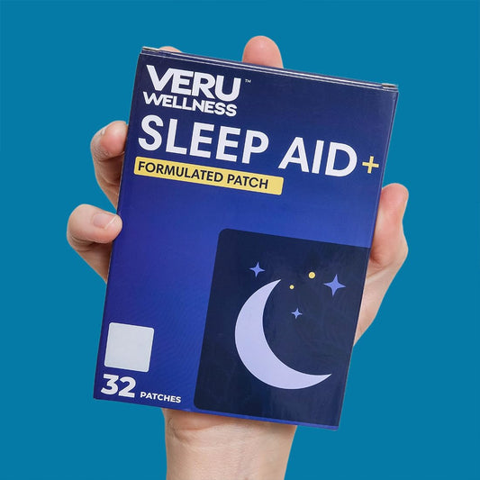 Single Veru Wellness Sleep Patch strip ready to apply