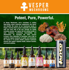 4oz bottle of Vesper Pink Freud Mushroom Liquid Extract on a neutral background