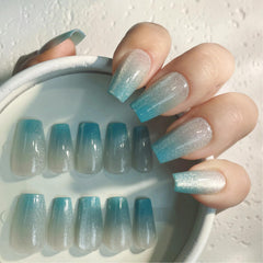 VESWEET mint green cat eye nails pack-front view for a chic spring look.
