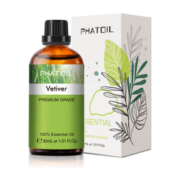 Vetiver essential oil bottle 30ml with built-in dropper