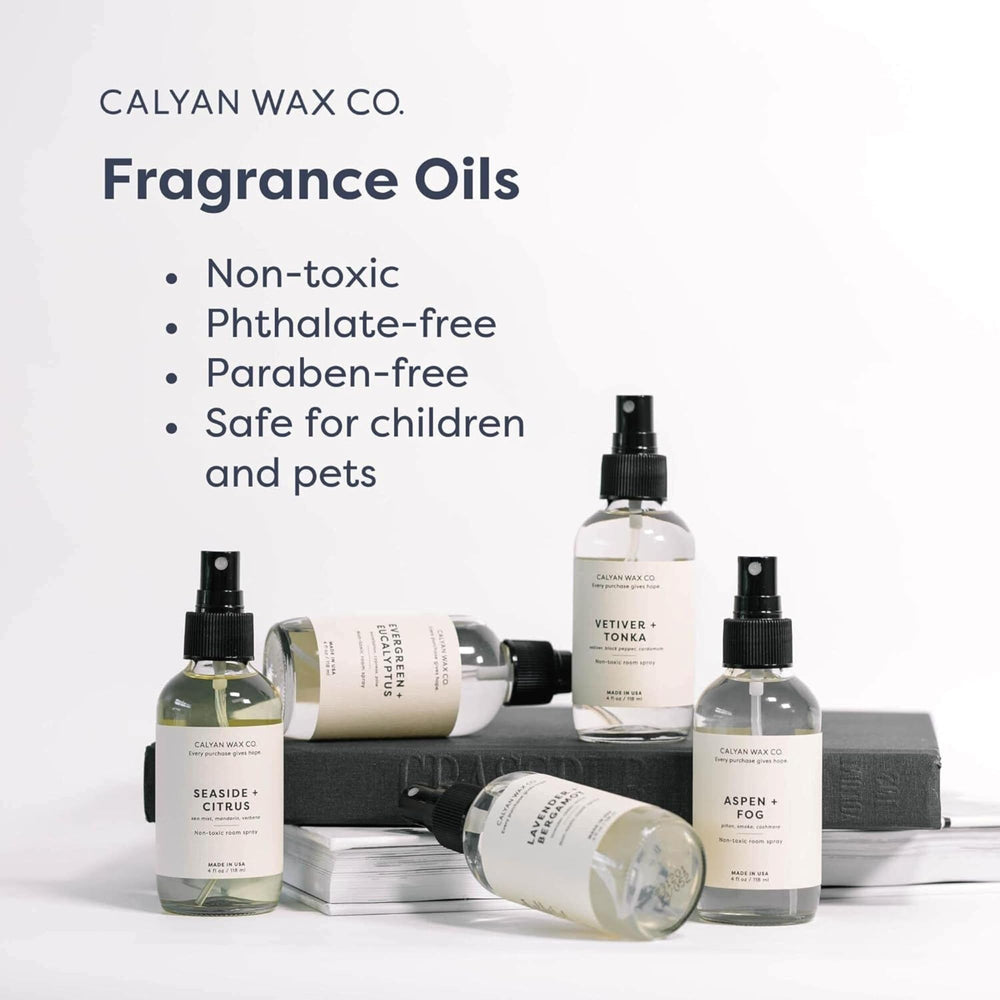 Label highlighting essential oils and natural fragrance